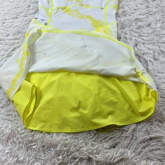 Lululemon Court Crush Dress Cross Court Wash Electric Lemon Multi Electric Lemon - Picture 6 of 12